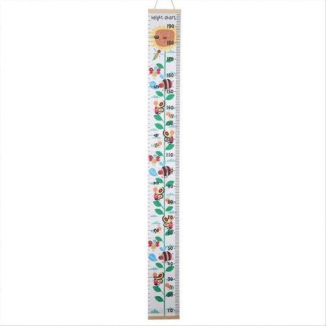Toise en toile pour enfant - Décoration murale unisexe pour chambre d'enfant - Mesure (1/5)