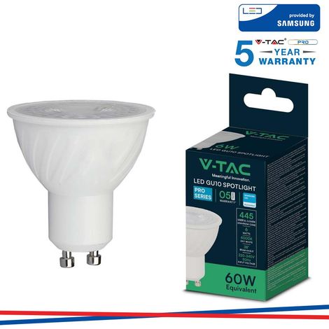 LED FARETTO SAMSUNG CHIP GU10 6W RIPPLE PLASTICA 38 D 4000K - Luce NATURALE (1/8)