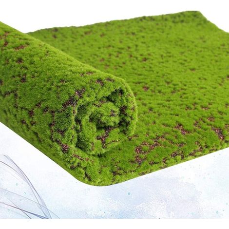 Simulation de Lichen de Mousse Artificielle Fausses de Fausses Plantes Vertes pour La Décoration de Jardin de Patio à Domicile (Point Rouge)