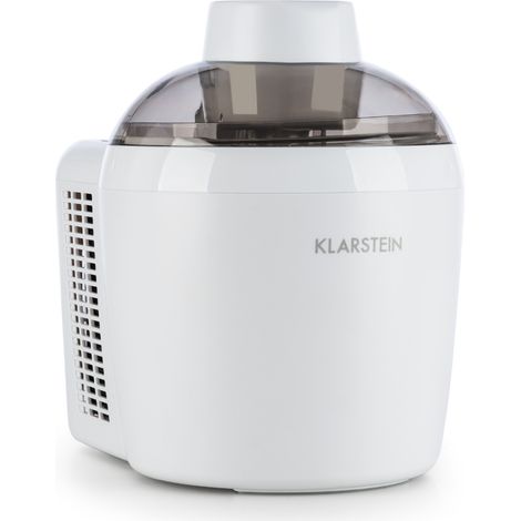 Klarstein Turbine à glace - Machine à glace - thermoélectrique - 700 ml - Machine à crème glacée silencieuse   - 6 programmes au choix - Sorbetière - 90W - Blanc