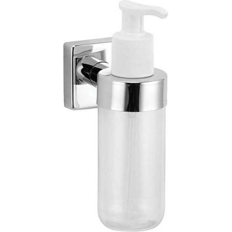 Distributeur de savon liquide - Hauteur : 168 mm - Platine : 50 x 50 mm - Contenance : 200 ml - Profondeur : 76 mm - Matériau : Laiton - Décor : Chromé - ITAR