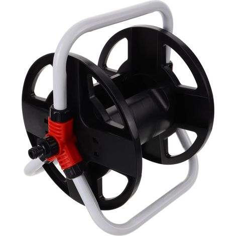 Support de Dévidoir de Tuyau D'arrosage Pp Acier Inoxydable Mécanisme D’enroulement, Rangement Extérieur, Design Simple et Aspect Soigné (1/5)