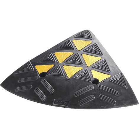 ELEMENTO TERMINALE RAMPE CORDOLI MARCIAPIEDI GOMMA 36X36X15cm 2pz