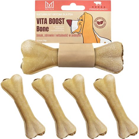 Set mit 5 Kauknochen mit Pansen- und Multivitaminpräparaten für Hunde Mersjo 13,5 cm - Vitalität