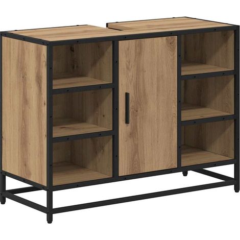 Cabinet de salle de bain Chêne artisanal 80 x 33 x 60 cm CFW819713 (1/5)