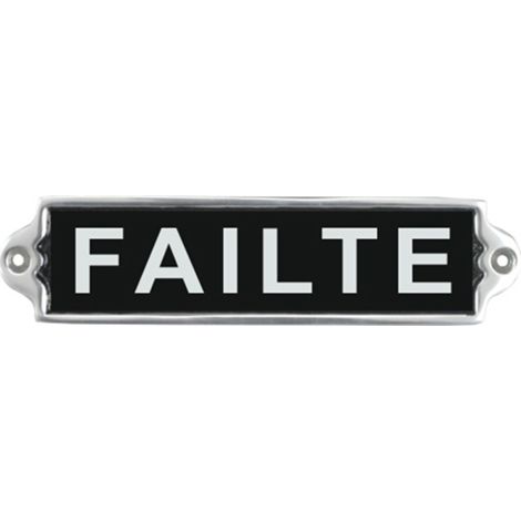 "Failte" Wall Plaque - Aluminium - L1 x W20 x H6 cm