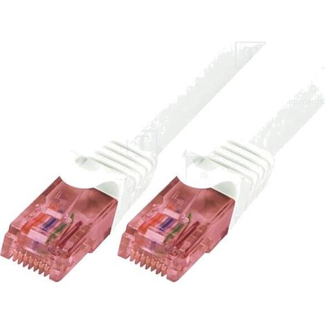 Cable reseau RJ45 male U-UTP Cat 6 blanc- 2m