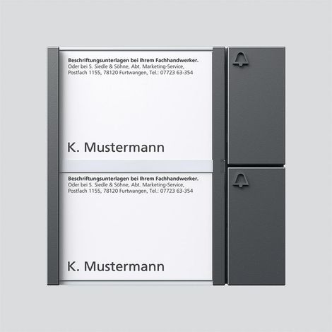 Siedle&Söhne Tasten-Modul dgr/gli TM 612-2 DG (1/2)