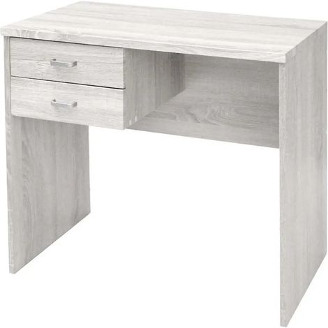 Scrivania legno 2 cassetti Atena bianco 80x40x76 cm