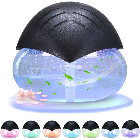 Wasserbasierter Luftreiniger mit Luftbefeuchtung, 12h, LED, Schwarz (1/5)