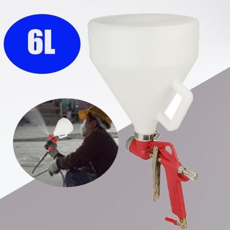 Pistolet à crépir pneumatique avec godet 6L 3 Buses Pistolet à peinture pneumatique Crépi (1/4)