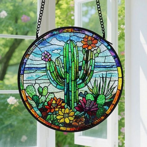 Capteur de soleil en vitrail - décoration spirituelle 15cm (1/4)