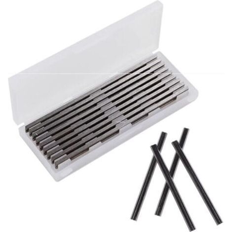 FENOPLASTICA10 Pièces Fer de Rabot 82mm HSS Lames de Raboteuse Fers Réversibles Carbure Ensemble de Rabot Electrique Lame 82x5.5x1.2mm, pour Rabots Makita (1/5)