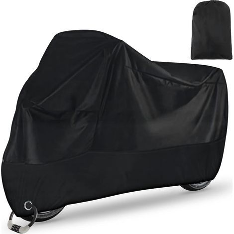 Motorcycle Cover 210D Oxford, Lock Hole, Adjustable Straps, For Scooter, Bicycle, Outdoor (1/5)