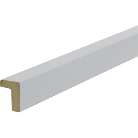 B.S. Bauprogramm Bilder-Falzleiste 250 cm 24 x 16 mm weiß Leisten