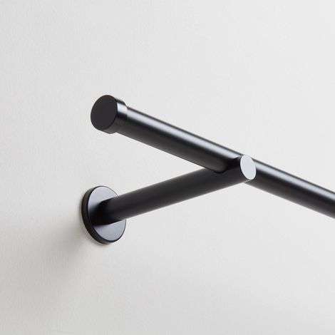 Tringle à rideaux ronde en acier – Longueur personnalisable – Supports et embouts vendus séparément – Pour pose idéale – Madura (1/3)