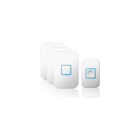 IP55 Wasserdichte Funk-Türklingel – 400 m Reichweite – 3 Steckdosenempfänger – 52 Melodien – 115 dB Lautstärke – Einfache, kabellose Installation