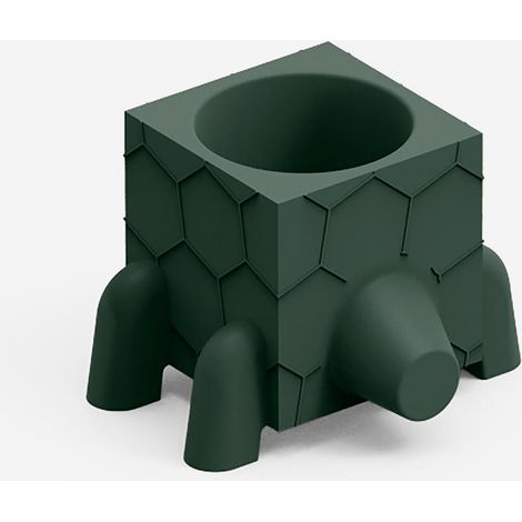 Vaso fondo da giardino design a forma di tartaruga in polietilene Ruga - Verde 2 (1/4)