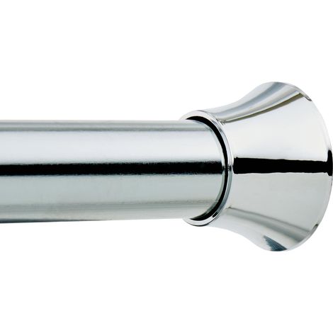 Tringle de rideau de douche extensible et ajustable, chromé, 137 à 229 cm (1/5)