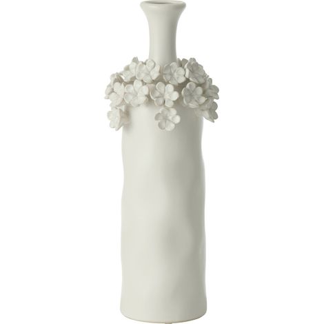 Vase fleur en céramique blanche - blanc (1/3)
