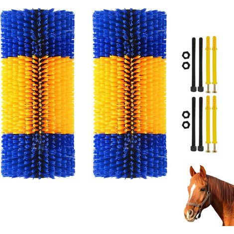 2Pcs Brosse à Gratter pour Bétail Cheval Anti-démangeaisons, Grattoir Universel,Brosse De Massage, Brosses A Cheval Semi-Rondes, Ch-eval et Autres Animaux Gratte-Dos (1/5)