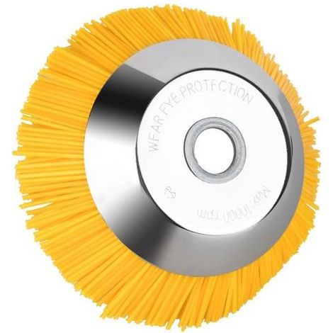 Brosse en nylon, 200 mm x 25 mm, tête de brosse à mauvaises herbes, brosse anti-mauvaises herbes pour enlever la rouille et la mousse, brosse de tondeuse à gazon en nylon (1/5)