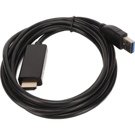 Câble adaptateur USB 3.0 vers interface multimédia HD, 1,8 m, 4K, Plug and Play, compatible OS X, Windows 10, 8, 7, Vista et XP (1/4)