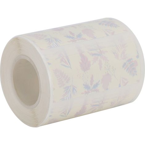 Papier étiquette thermique à motif feuille, 50 x 20 mm, pour fournitures de bureau EQ11