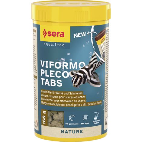 Sera Fischfutter für Welse und Schmerlen Viformo Pleco Tabs 250 ml Fischfutter