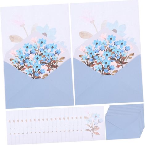 1 Ensemble Cartes Invitation de Mariage avec Enveloppes Lettres Myosotis Parfait pour Célébrations et Événements Spéciaux (1/5)