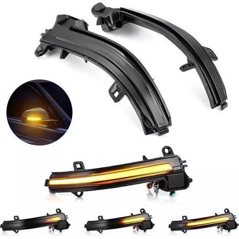 Dynamische LED-Blinker für Außenspiegel, kompatibel mit BMW F20, F21, F22, F30 E84 2er/3er/4er Reihe, gelbes Licht, 1 Paar (1/5)