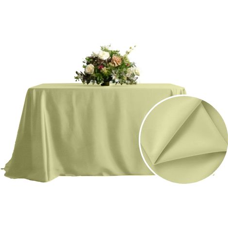 Tovaglia in velluto opaco verde oliva per tavolo 230x230cm