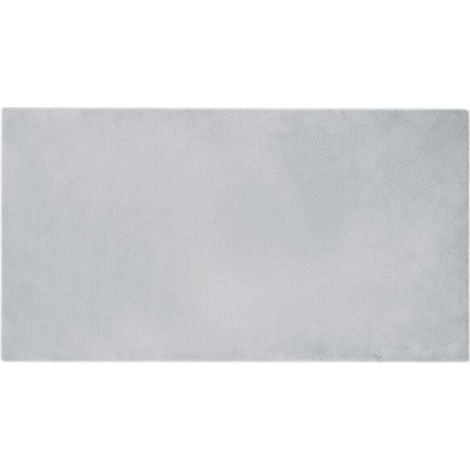Tapis antidérapant OLITE en fausse fourrure de lapin, gris, 60 x 110 cm (1/5)