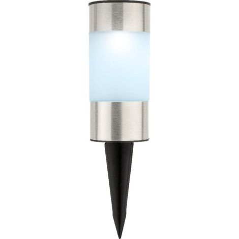 Lumineo Solar Stab- & Tischbeleuchtung Ø 6,3 Höhe 14 cm Edelstahl - kaltweiß (1/3)