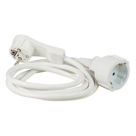 AS Schwabe 50211 Strom Verlängerungskabel   Weiß 2 m H05VV-F 3G 1,5 mm²