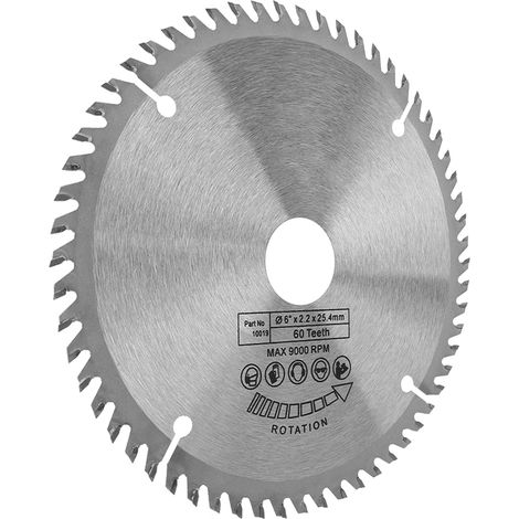 Disque de scie circulaire en carbure de 148 mm (6 pouces) à 60 dents pour le bois (1/5)