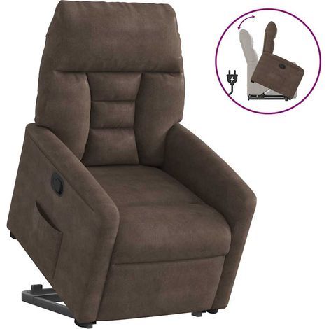 Maison Exclusive - Fauteuil inclinable marron tissu microfibre (1/5)