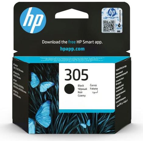 HP 305 Cartouche d'encre noire authentique (3YM61AE) pour HP DeskJet 2300/2710/2720/Plus4100, HP Envy 6000/Pro 6400 (1/5)