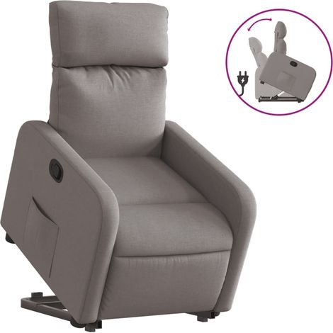 Maison Exclusive - Relaxsessel mit Aufstehhilfe Taupe Stoff