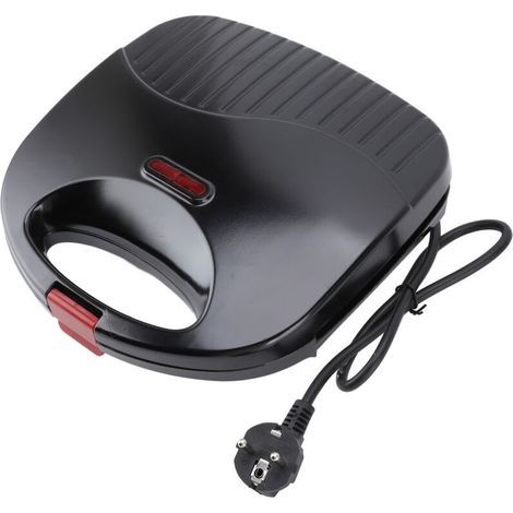 Presse à panini électrique 750 W – Plaques antiadhésives en aluminium double face – Idéale pour sandwichs et petit-déjeuner – Prise UE 220 V (1/5)