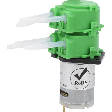 Peristaltikpumpe mit zwei Pumpenköpfen zur Flüssigkeitsdosierung für Aquarien, inklusive 2x4mm Silikonschlauch, 12V DC (1/5)