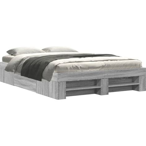 Maison Exclusive - Bettgestell Grau Sonoma 120x200 cm Holzwerksto
