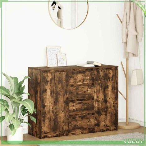 Buffet - 3328448 - chêne fumé - bois d'ingénierie - 100,5 x 35 x 76 cm (1/5)