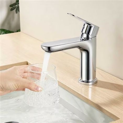 Grifo de baño, Grifos para lavabos CECIPA MAX, grifo de baño con ahorro de agua, cromado S, mezclador monomando para baño (1/5)