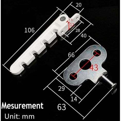 Set mit 2 Fensterbegrenzern für UPVC-Fenster, Drehkippfenster, Baby- und Kindersicherheit (1/5)