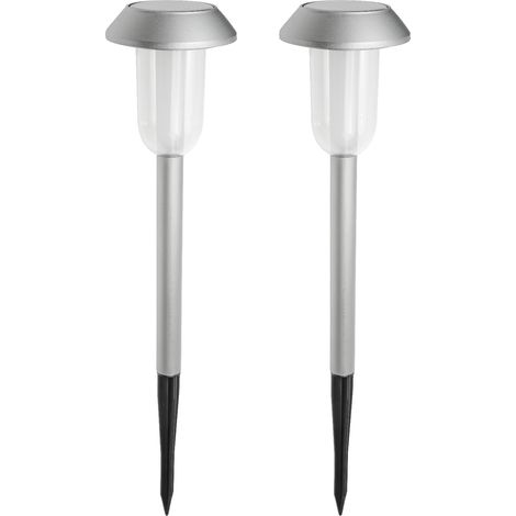 (Lot de 2) Bornes Solaires LED – Blanc Chaud 3000K – 15 Lumens (1/5)