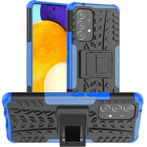 Coque hybride ultra-résistante en polycarbonate rigide et TPU souple, avec texture pneu et protection antichoc, compatible avec le Samsung Galaxy A53 5GCadeau. Compatible avec G (1/5)