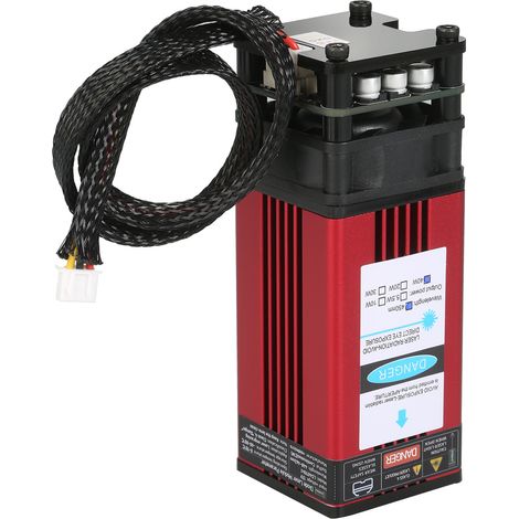 Ortviai Module Laser 40 W pour Graveuse CNC, Tête de gravure fixe 450 nm, aluminium anodisé rouge, haute précision
