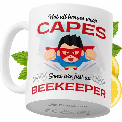 Lustige Tasse für Imker – Kaffee- oder Teetasse mit witzigem Textdesign – ideal für Geburtstage, Namenstage, Feiertage und besondere Anlässe. Hochwertige Tasse für Zuhause, Büro und Arbeit. Farbe: Wei