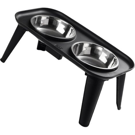 Gamelle ergonomique surélevée avec rehausseurs en acier inoxydable pour chiens et base stable pour le soin des articulations, gamelle surélevée en ABS (1/5)